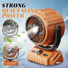 Portable Camping Fan with LED Lantern USB Rechargeable Battery Powered Tent Fan