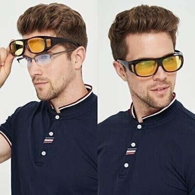 HD Night Vision Glasses Men Women Driving Sports Wraparound