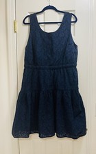 The Webster Miami Fit Flare Dress Navy Blue Size1 ( XL ) Cotton Lace India