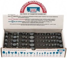 Made in USA 100 Piece Aluminum Oxide Vitrified Mounted Stone Abrasive Point S...