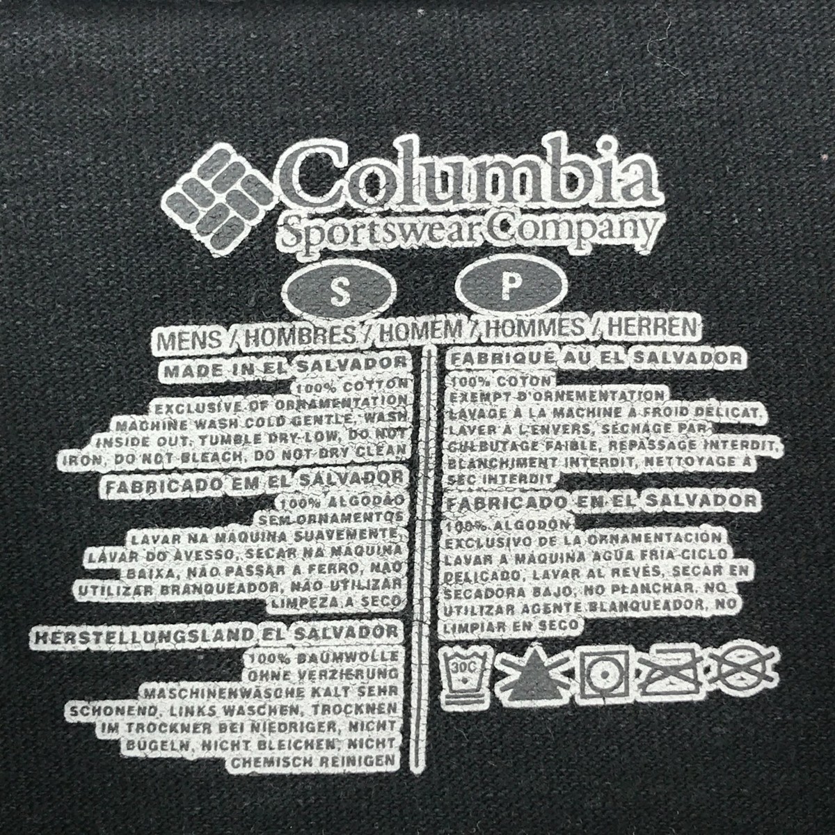 Columbia Shirt Mens Small Black PFG Short Sleeve Fish Performance