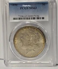 1890 $1 Morgan Silver Dollar Coin PCGS MS63, Light Toning
