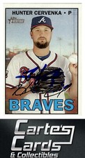 Hunter Cervenka 2016  Topps Heritage #673 Braves TTM/IP Signed Autographed