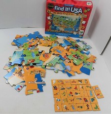 Find It USA Giant Puzzle  Game Learning Journey Puzzle Doubles  50pcs  32pcs