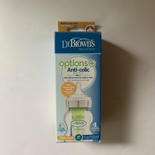 Dr. Brown's Options Anti-colic Wide-Neck Baby Bottle 5 Ounce Breast like
