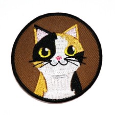 Colorful Cat Cartoon Patch Kitten Animal Artwork Emblem for DIY Iron on Clothes