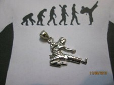 Karate man pendant made sterling silver 925 - artisan product