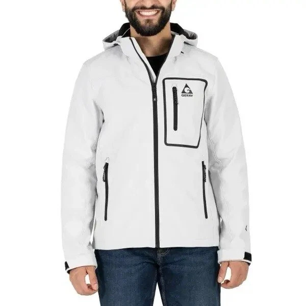Gerry Men’s Softshell Jacket Wind & Water Resistant Size Medium Gray NWT