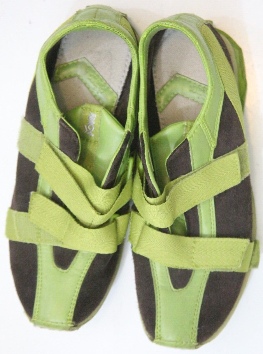 Scarpe da ginnastica Pony donna taglia sei 6M verde marrone donna allenamento atletico H39