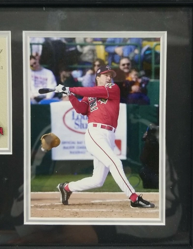 2000 Upper Deck STEVE FINLEY Big League Challenge 8x10 Framed Piece of Baseball - Image 2 of 4