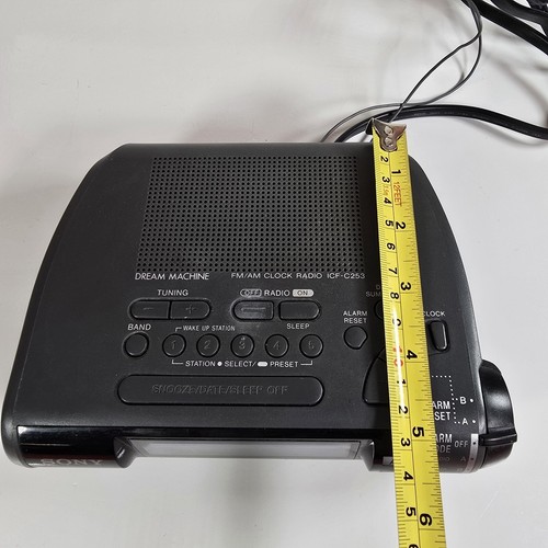 Sony Dream Machine ICF-C253 Dual Alarm Clock AM FM Radio Tested WORKS VTG - Picture 15 of 16