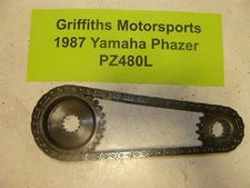 1987 YAMAHA PHAZER PZ480L 82K track drive chain gears sprockets 17T 29T
