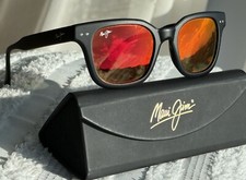 Maui Jim Shore Break MJ 822 2M Matte Black Frame  Hawaii Lava Polarized Lenses