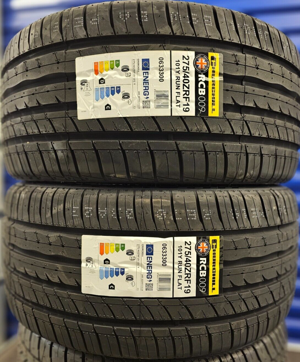 2X NEW CHURCHILL/ROADX 275/40 ZRFT19 101Y RUNFLAT RFT TYRES 275 40