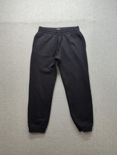 H M Boys Sweatpant M Black Elastic Waist Drawstring Tapered Leg Regular Fit