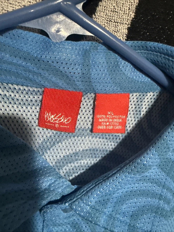 VTG 90’s Mossimo Geometric Art AOP Polo Button Up Mesh T Shirt Size Youth XL - Image 3 of 4