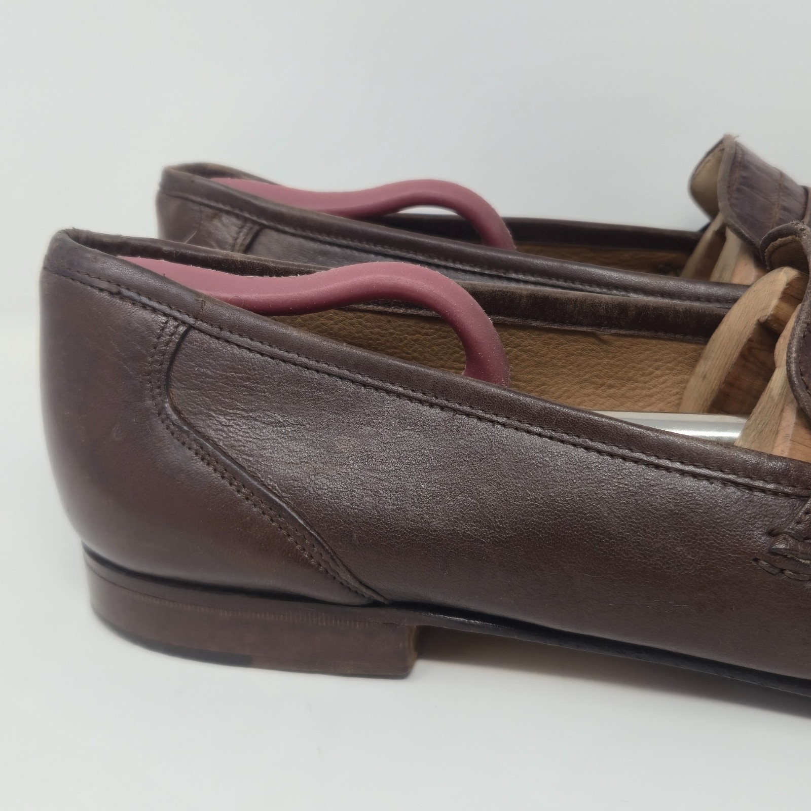 Bruno Magli Men's 11.5M Brown Genuine Alligator Bit Loafers Made in Italy image 4
