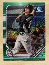 2019 Bowman Chrome Prospects Green Shimmer Refractor /99 Blake Rutherford