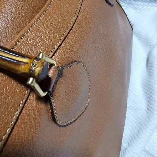 Gucci Bolso de Mano Bolso de Mano Bambú Diana Cuero Marrón Auténtico Buen Estado Envío - Imagen 17 de 19