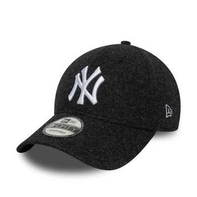 New Era NY Yankees 9FORTY Meltonwolle Cap Schwarz Baseball Cap NEU