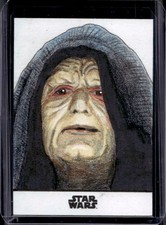 Marketplace image: 2023 Topps Chrome Star War Emperor Palpatine Stephane Leonardi Sketch Auto #1/1
