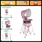 Portable High Chair with Sun Canopy | Travel-Friendly Indoor & Outdoor Seating