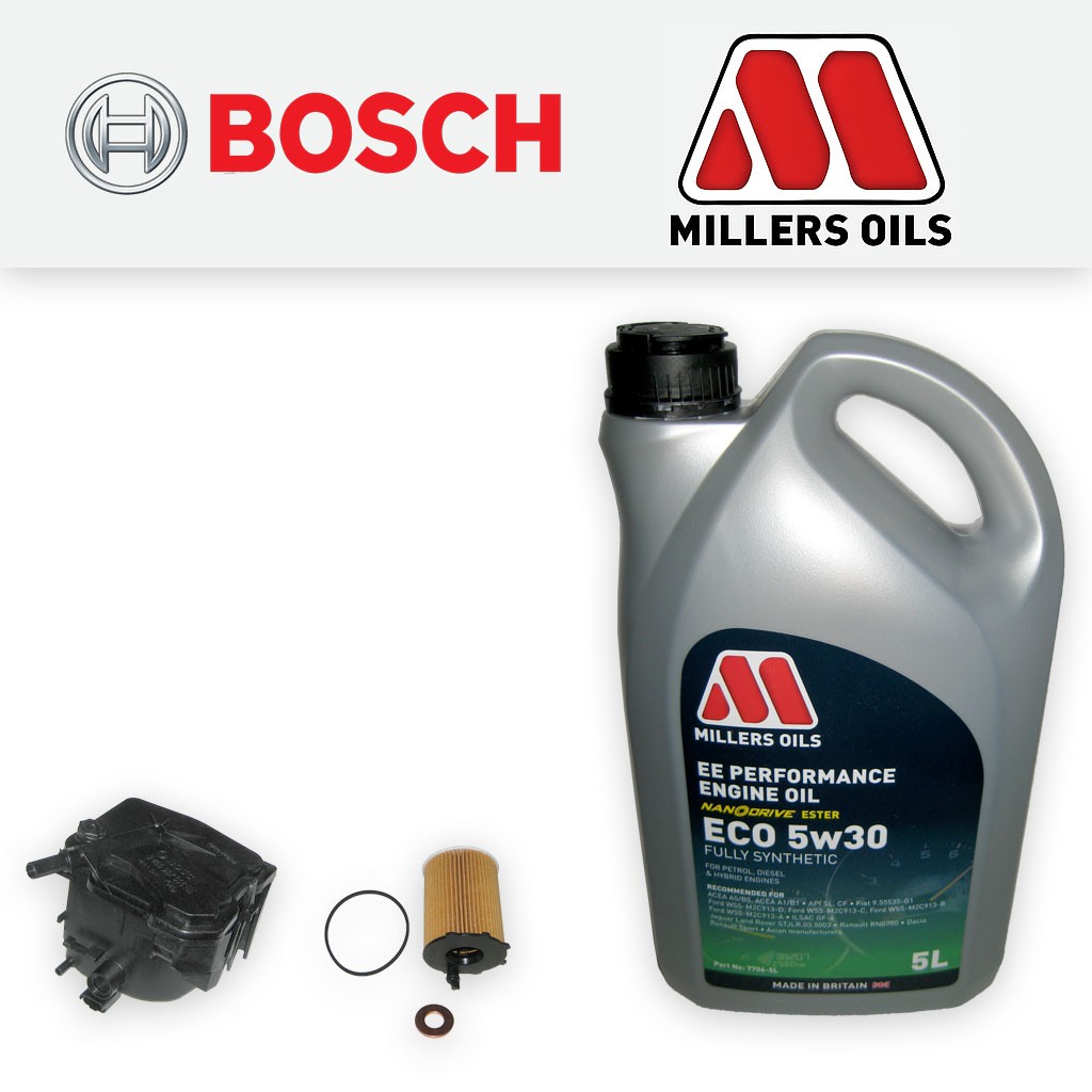 SERVICE KIT for FORD FOCUS MK2 1.6 TDCI OIL FUEL FILTERS +EE ECO OIL (2004-2005)