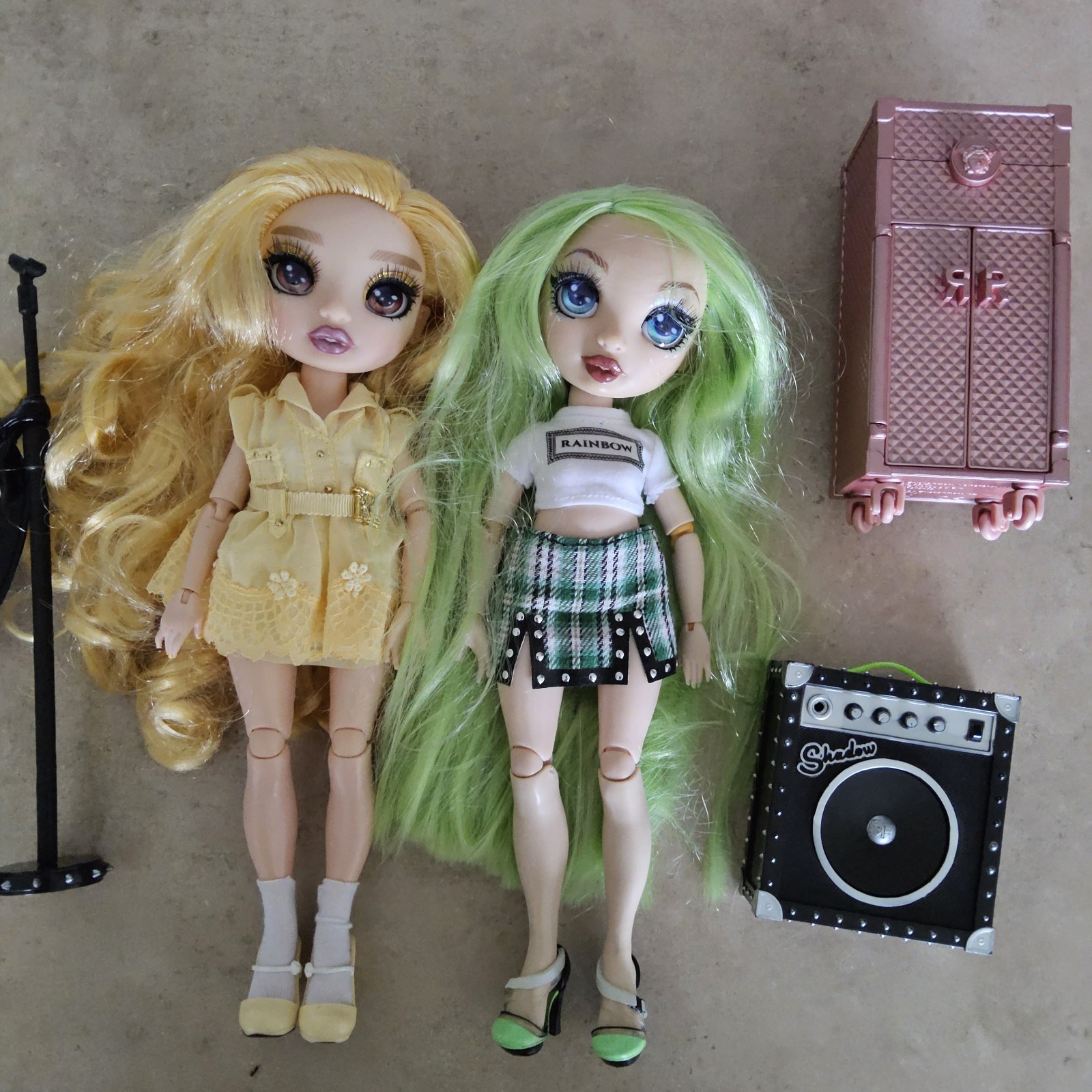 Lot Of 2 Rainbow High Dolls Jade And Sheryl Fashion Dolls And Accessories
