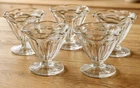 Vintage Ice Cream Sundae Parfait Glass Desert Cups Dish Heavy Tulip 4” Set Of 5