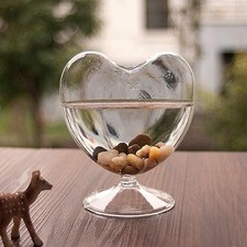 Glass Vase Desk Flower Holder Flower Arrangement Fireplace Heart Shaped Vase for