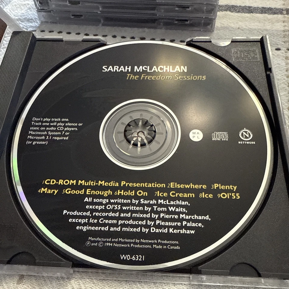 Freedom sessions by Sarah McClachlan (CD & CD-ROM, 1994) Foto 3 de 4