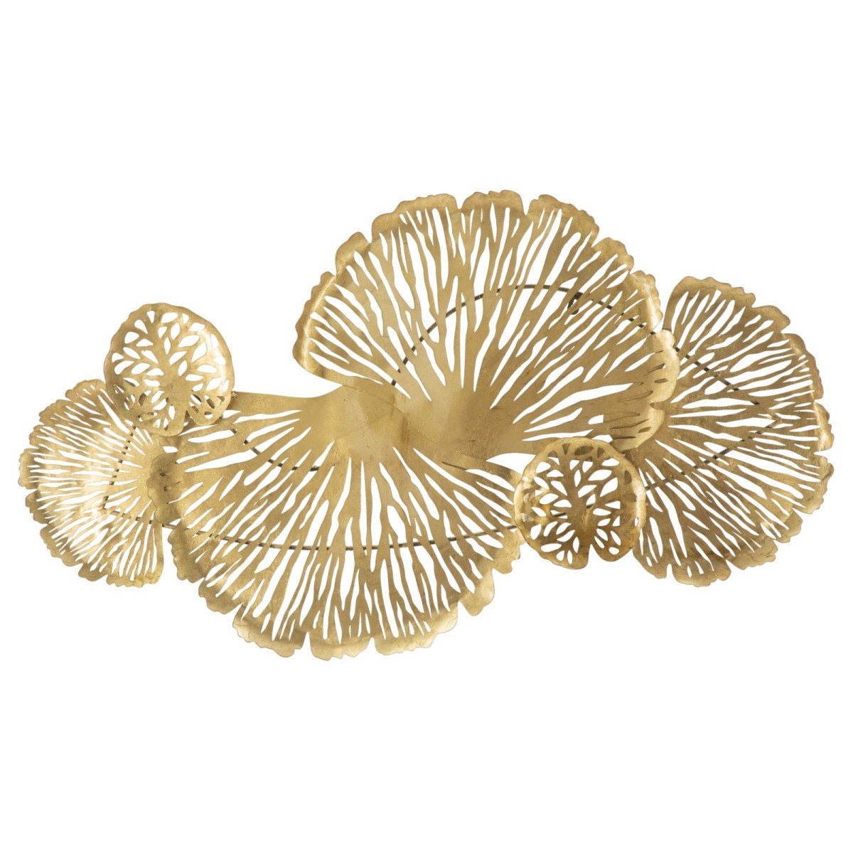 Décoration murale en métal Iris 115cm or pour sublimer le dessus du canapé