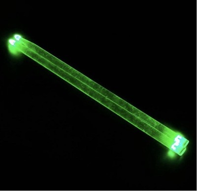 MuzcYM acrylic LED drumsticks pair bright light effects for drums Green Glow