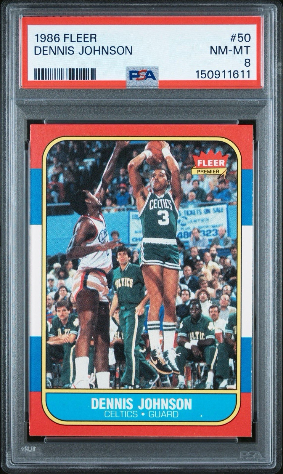 1986-87 Fleer Dennis Johnson #50 - PSA 8!!