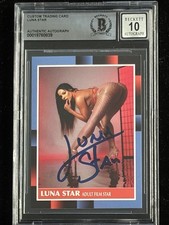 Luna Star Signed Custom Trading Card Beckett Encapsulated Autograph Grade 10