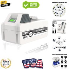 24V Battery Replace for Sun Joe Snow Joe 24V Battery 24BAT-LTE/LTW/LTX/XR/L...