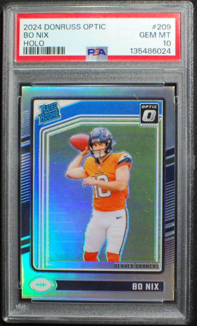 Bo Nix Panini Donruss Optic #209 Holo