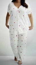 Croft & Barrow Pijama Conjunto Mujer Talla 3X NUEVO Hoja Otoño Tejido Otoño Top Pantalones Dormir