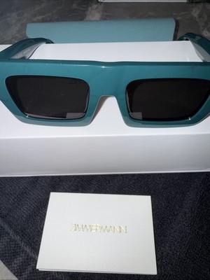 Zimmermann Eyewear Carnaby Sunglasses| Green Acetate Rectangle Oversize