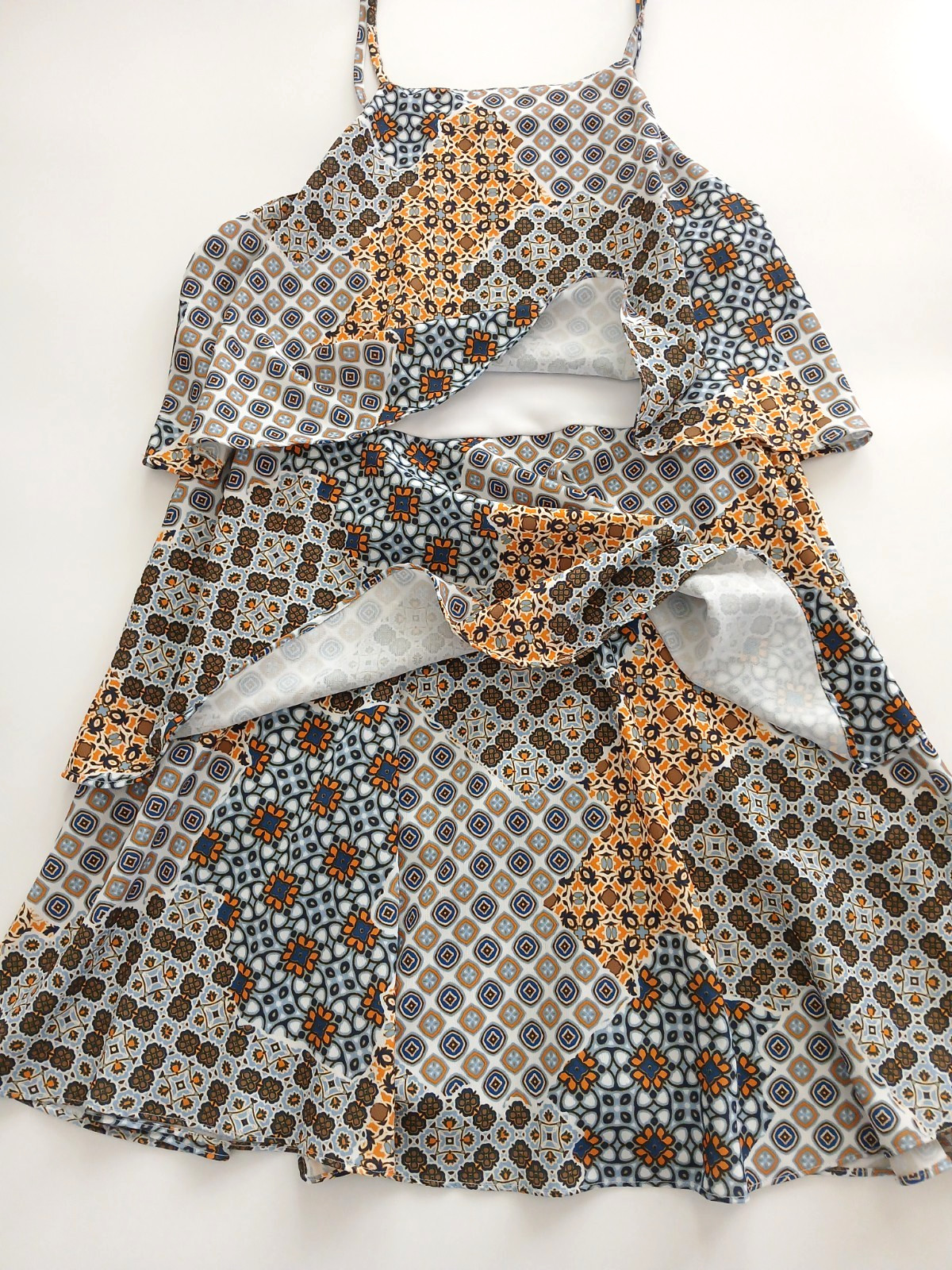 Copper Key Fun Geometric Pattern  Multi-Colored T… - image 2