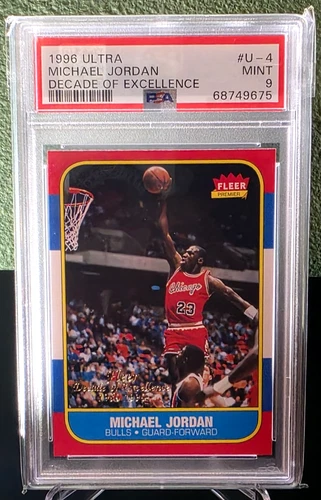 MICHAEL JORDAN 1996 FLEER ULTRA 1986 - 1996 DECADE OF EXCELLENCE #U-4 PSA 9