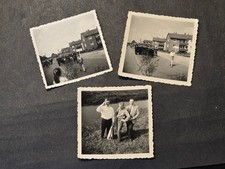 Lot of 3 WWII German Photos   Wehrmacht Officers Marching w/ Music Corps  Rifle