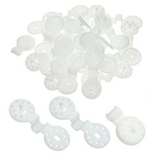 30Pcs Shade Cloth Clips, Durable Plastic Lock Grip Fixing Clip Large, White