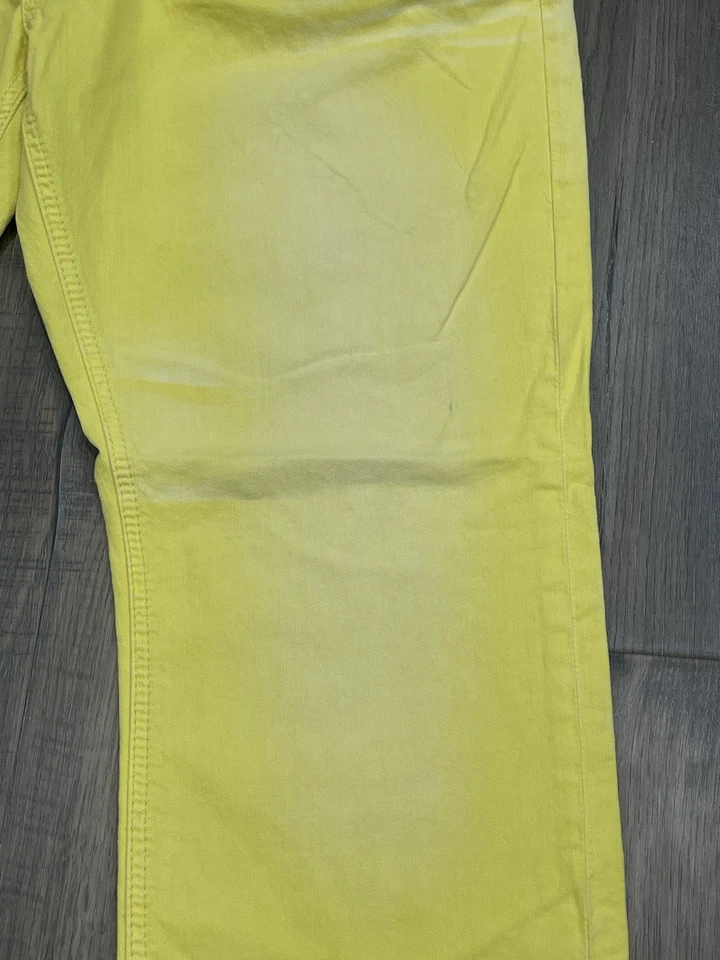 Pantalones de mezclilla Buffalo David Bitton Evan básicos amarillos panal desteñidos para hombre 38x30 nuevos con etiquetas nuevos Foto 4 de 4