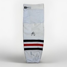 RYAN DONATO SIGNED GAME USED HOCKEY SOCK CHICAGO BLACKHAWKS AUTOGRAPH
