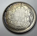 1957 Canadian Silver 50 Cents Half Dollar Coin N55