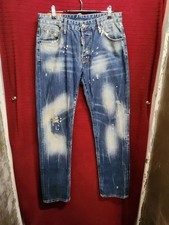 Denim para hombre Dsquared2Paint Splatter Damage Gene - Raro - Marca popular - Popular