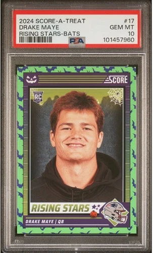 2024 Panini Score-A-Treat Rising Stars Drake Maye #17 Bats RC PSA 10 Patriots