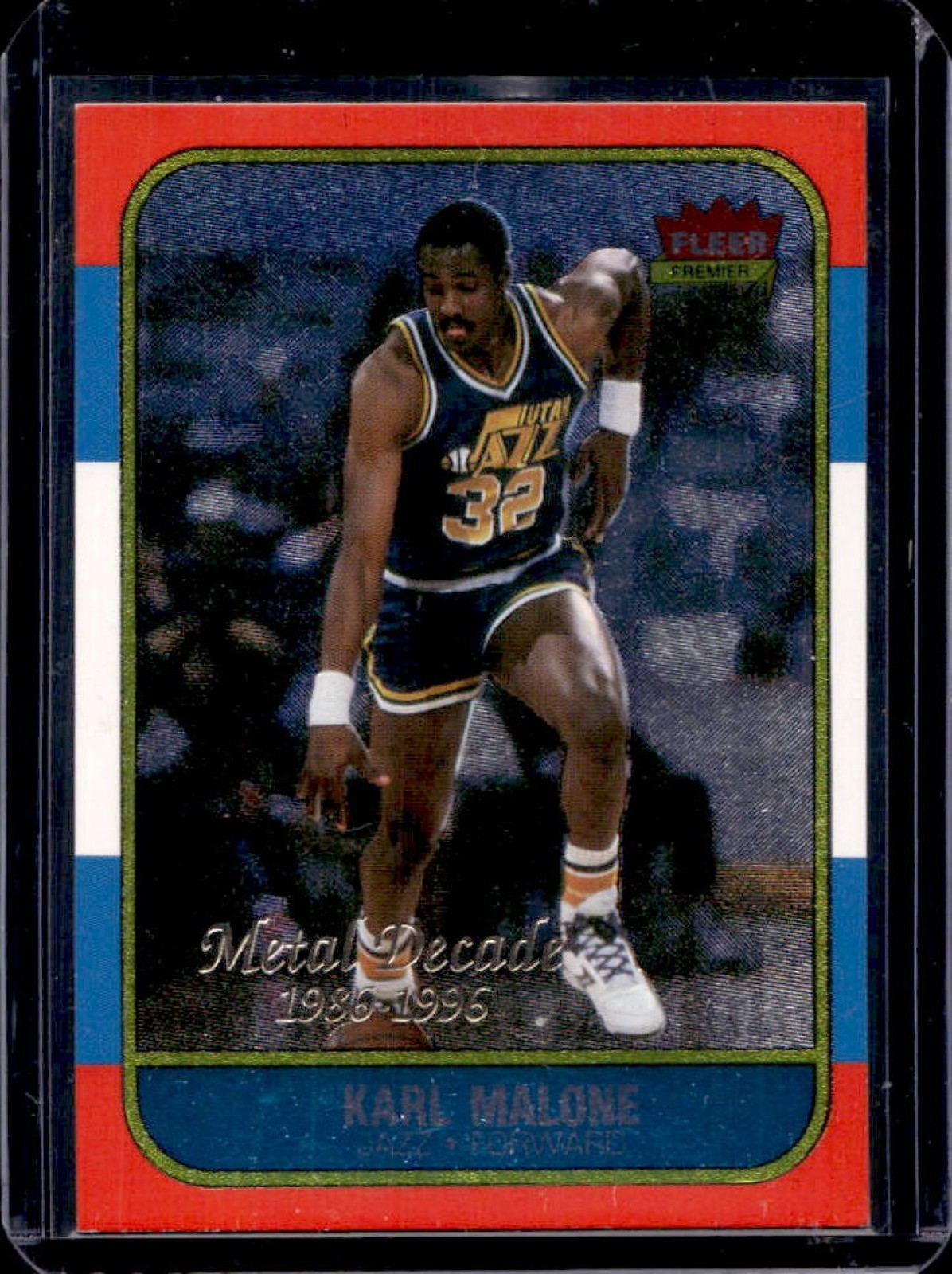 1996 Skybox Metal Karl Malone Decade of Excellence #M5 Jazz