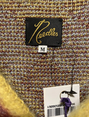 NEEDLES MOHAIR ARGYLE CARDIGAN YELLOW size Medium | eBay